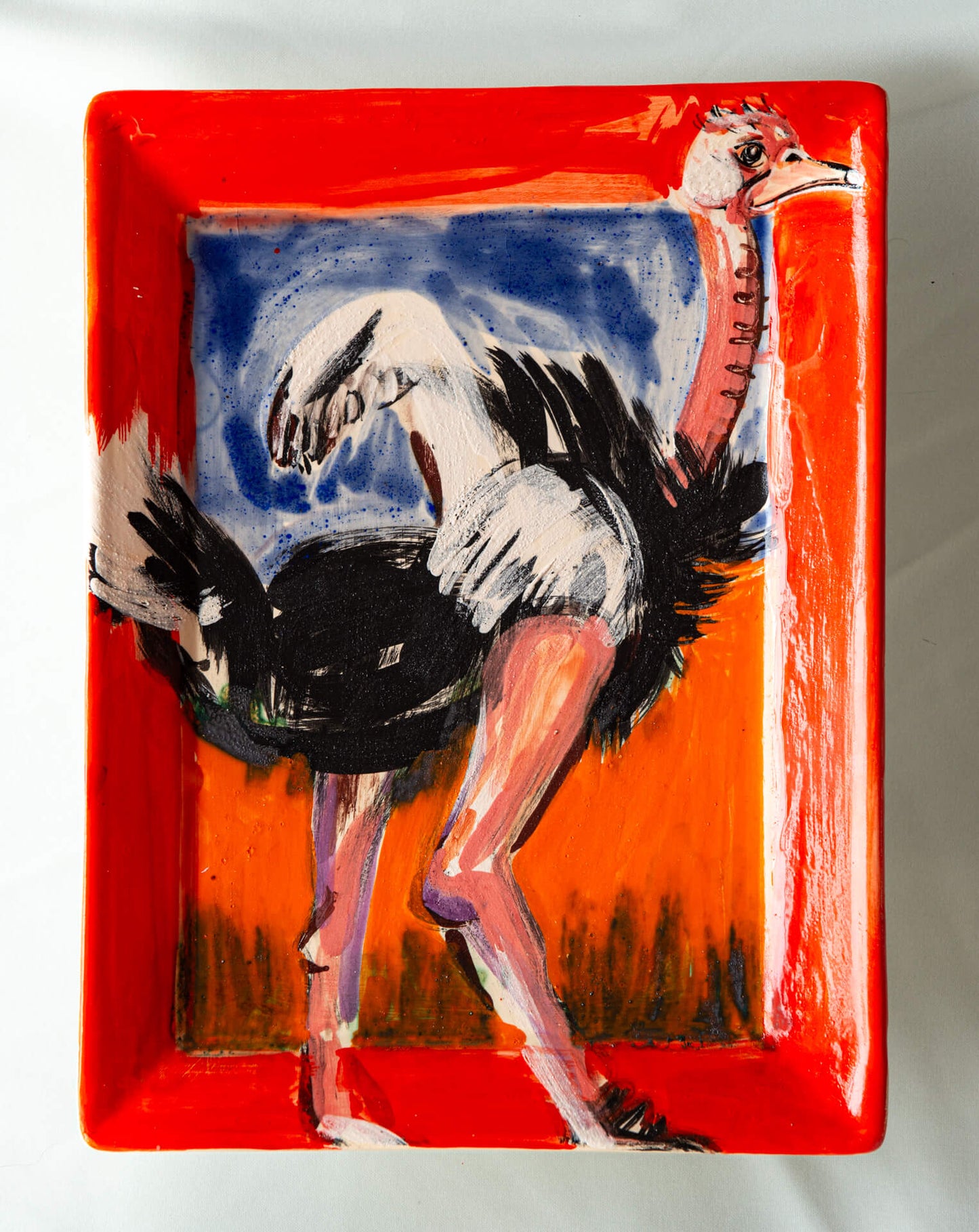 Ostrich Plate | Silvina Rodríguez | Art & Pictures Gallery