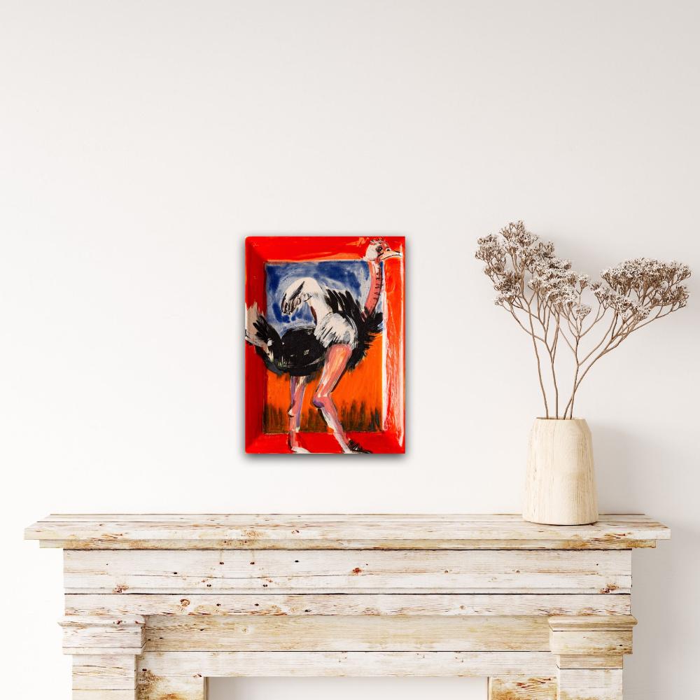 Ostrich Plate | Silvina Rodríguez | Art & Pictures Gallery
