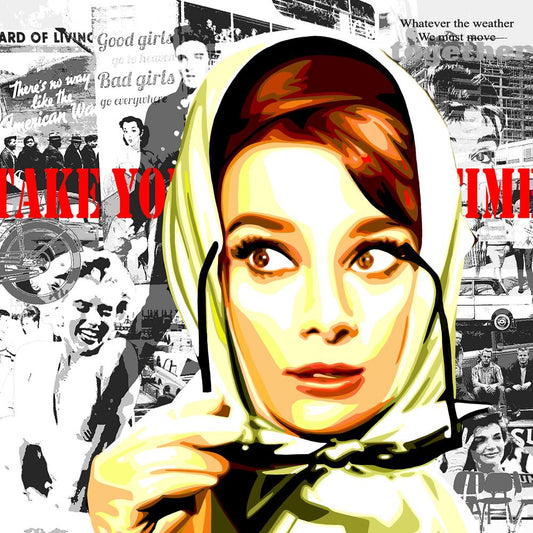 Audrey Hepburn | Annejole Jacobs - de Jongh | Mixed Media Popart | Art & Pictures Gallery