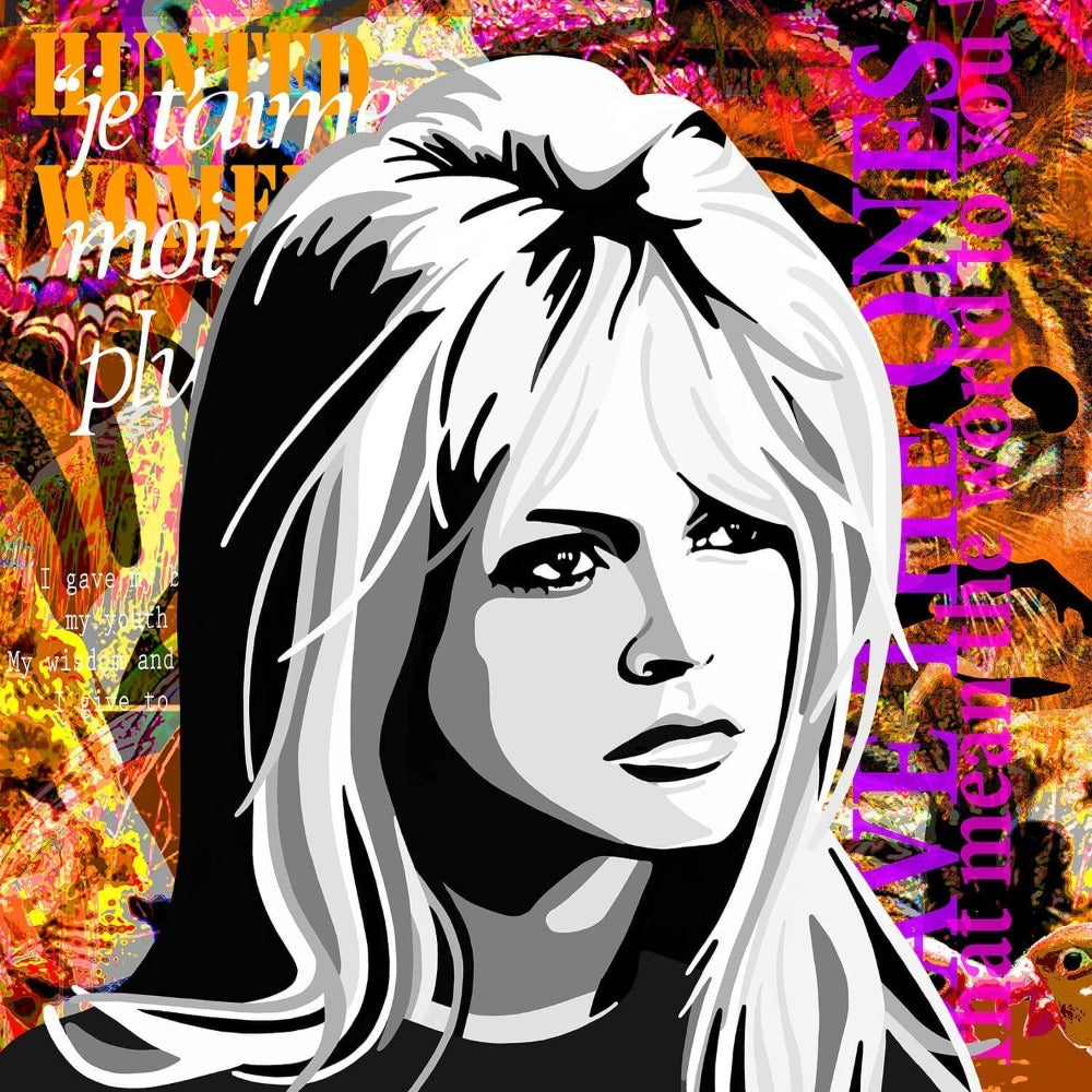 Brigitte Bardot | Mixed Media Popart | Art & Pictures Gallery | Annejole Jacobs - de Jongh