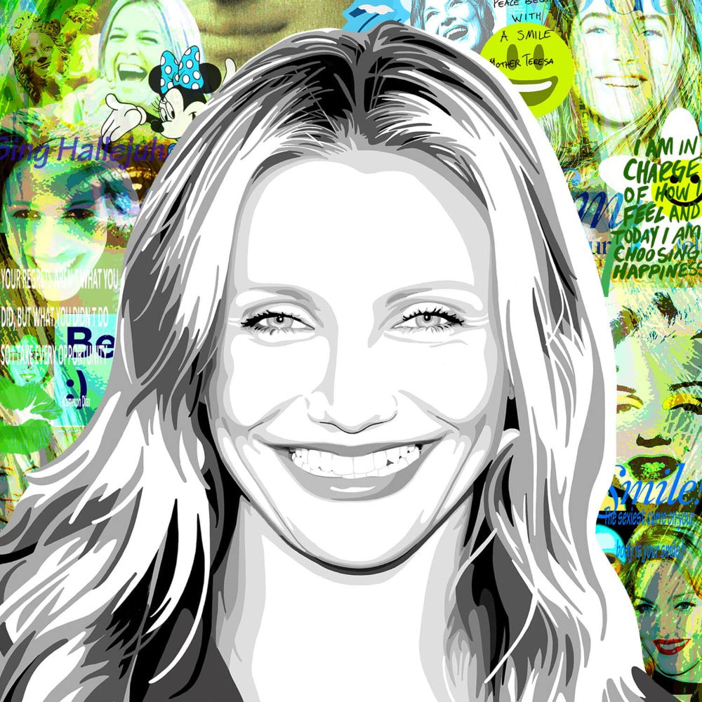 Cameron Diaz | Mixed Media Popart | Art & Pictures Gallery | Annejole Jacobs - de Jongh