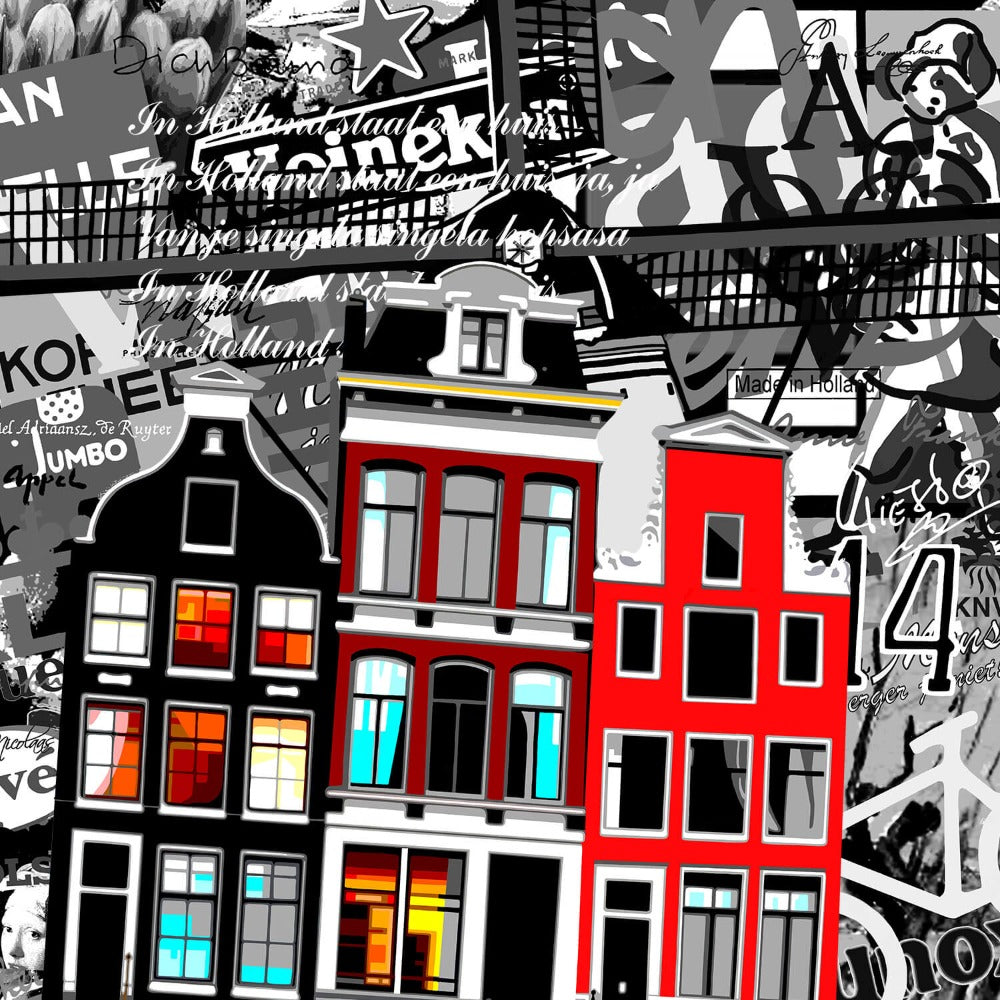 Made in Holland - Amsterdam | Mixed Media Popart | Art & Pictures Gallery | Annejole Jacobs - de Jongh