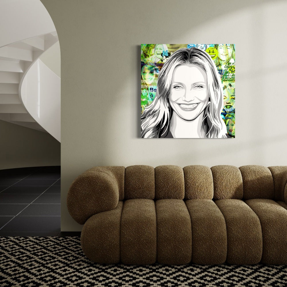 Cameron Diaz | Mixed Media Popart | Art & Pictures Gallery | Annejole Jacobs - de Jongh