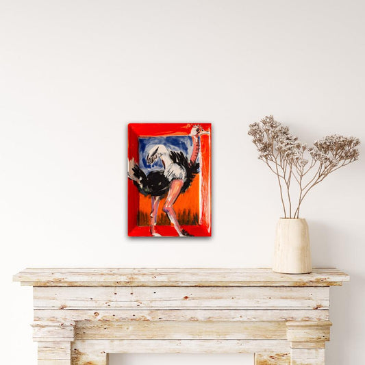 Ostrich Plate | Silvina Rodríguez | Art & Pictures Gallery