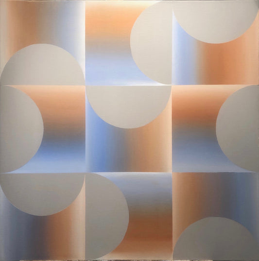 Geometrie Blauw/Geel | Jacqueline Wouters | Art & Pictures Gallery