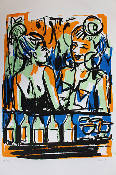 Bars & Bitches Orange | Art & Prints van Karlien | Art & Pictures Gallery