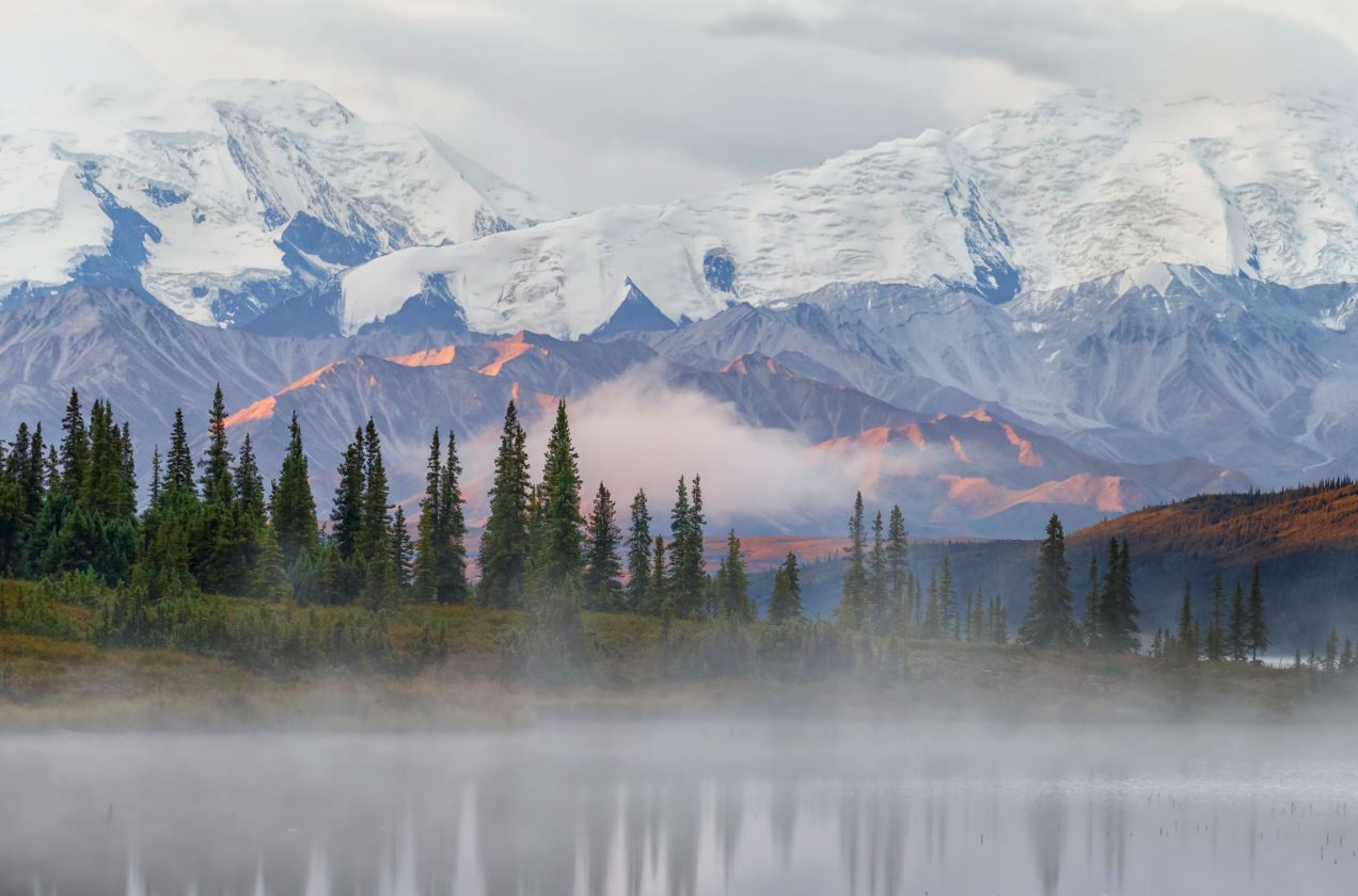 Mountain lake Alaska